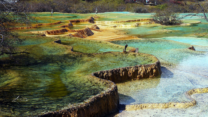 Huanglong Nature Reserve or Yellow Dragon, China