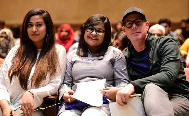 Judges Zoha Jabbar, Fatin Nawaz and Dr. Markus Heidingsfelder - Sargoshiyan at IBA Karachi