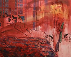 è¨å°¼Â·å¸ƒå¡é‡Œå’Œæ‰Žæ‹‰Â·è‰¾å±±åœ¨å¸†å¸ƒç”»å»Šçš„ã€Šå–æ¶ˆæ€è€ƒã€‹å±•